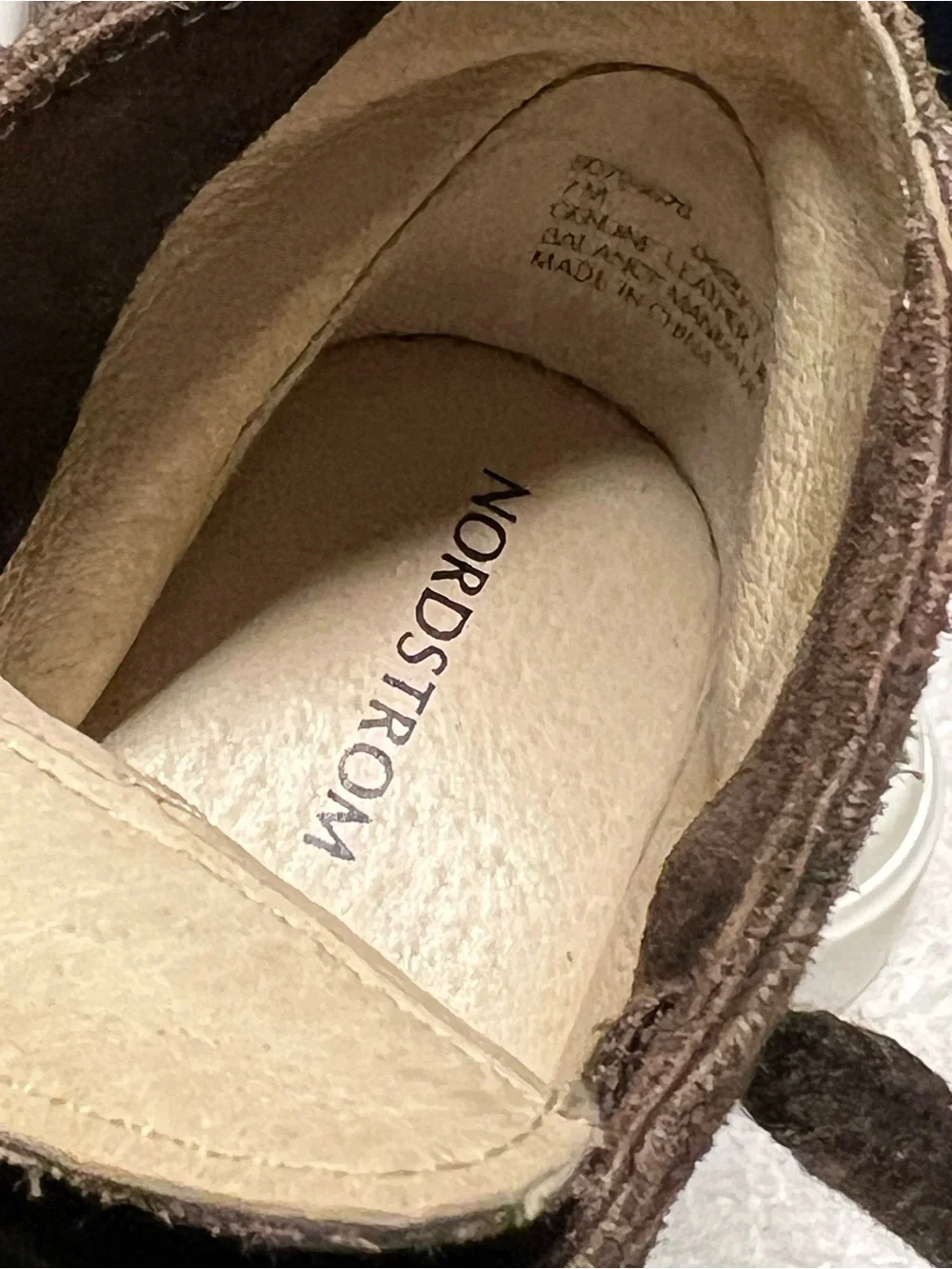 Nordstrom Brown Suede & Leather Lace-Up Baby Shoes